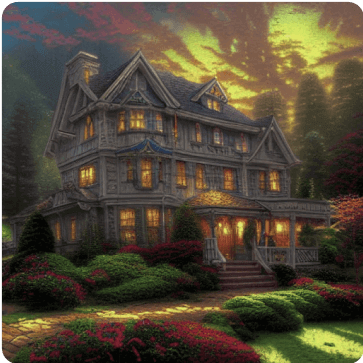 AI-generated mansion image