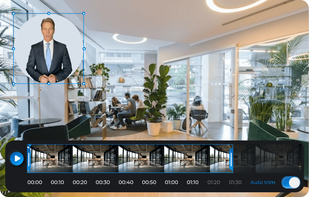 AI training video editor